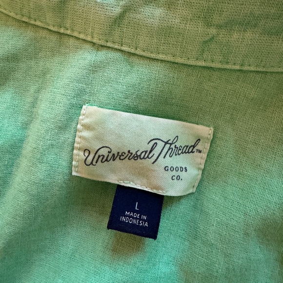 Cropped Green Button Up Shirt - Picture 6 of 8